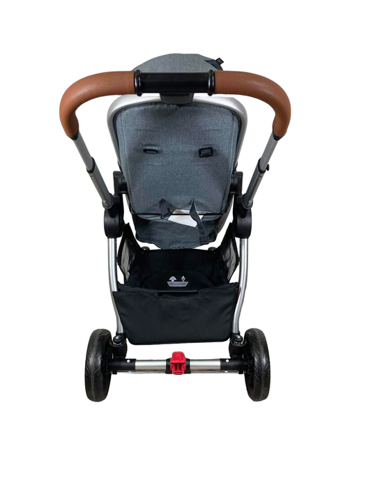 Mompush Ultimate 2 Baby Stroller with Bassinet, 2022, Grey with Silver Frame