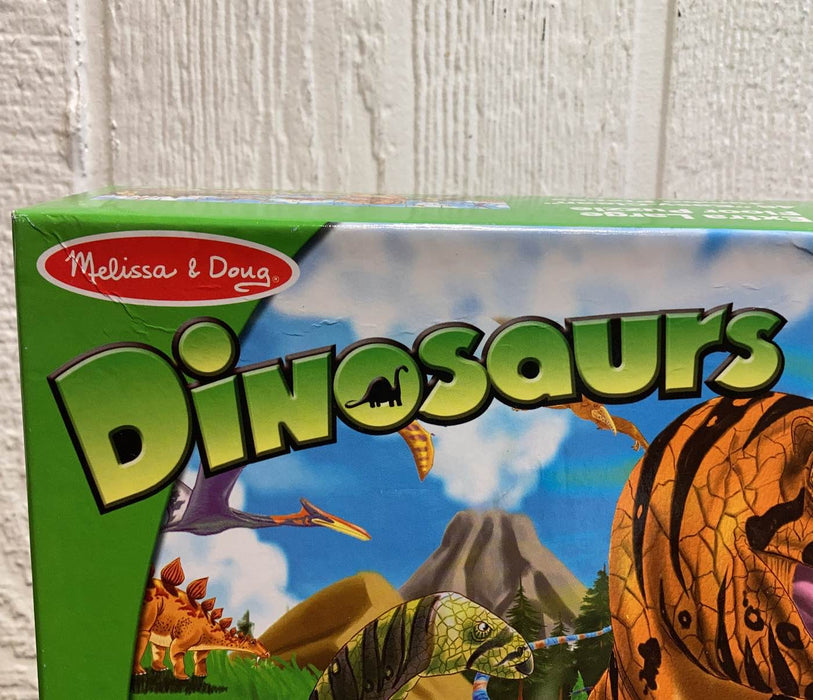 secondhand Melissa & Doug Floor Puzzle, Land of Dinosaurs
