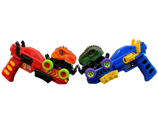 used Two Pack Dinosaur Cars with Toy Blaster Launchers