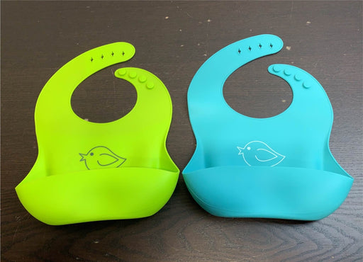 used Happy Healthy Parent Silicone Bib, Set of two