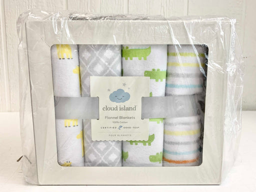 used Cloud Island Swaddle Blankets, Flannel 4 pack