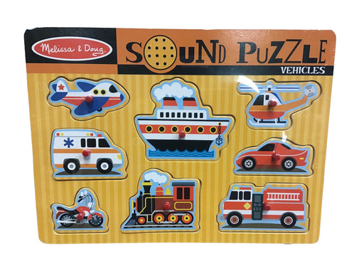 used Melissa & Doug Sound Puzzle, Vehicles