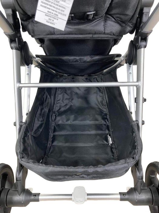 Mockingbird Single Stroller, 2023, Sea, Windowpane, Silver With Penny Leather