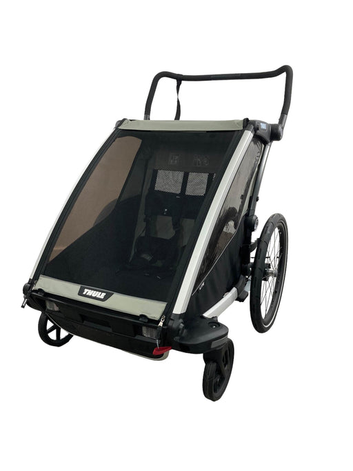 used Thule Chariot Lite Bike Trailer Stroller 2 Seat, 2021, Agave-Black