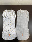 used SwaddleMe Arms Free Convertible Pod 2pk, Stars Moon Large 4-6 months