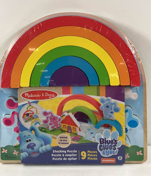 used Melissa & Doug Blue's Clues & You! Wooden Rainbow Stacker Puzzle