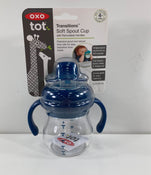 Shop OXO Tot Transitions Soft Spout Sippy Cup with Removable Handles, Navy at GoodBuy Gear