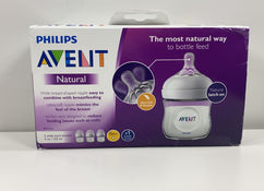 used Philips Avent Natural Baby Bottle, 4oz, 3pk