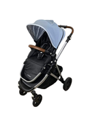 secondhand Mockingbird Single Stroller, 2023, Sky, Watercolor Drops, Silver With Penny Leather