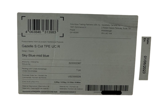 secondhand Cybex Gazelle S Cot, Sky Blue