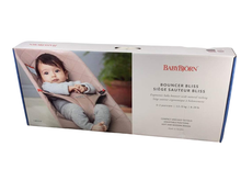 used BabyBjorn Bouncer Bliss, Light Gray Frame, Light Pink 3D Jersey