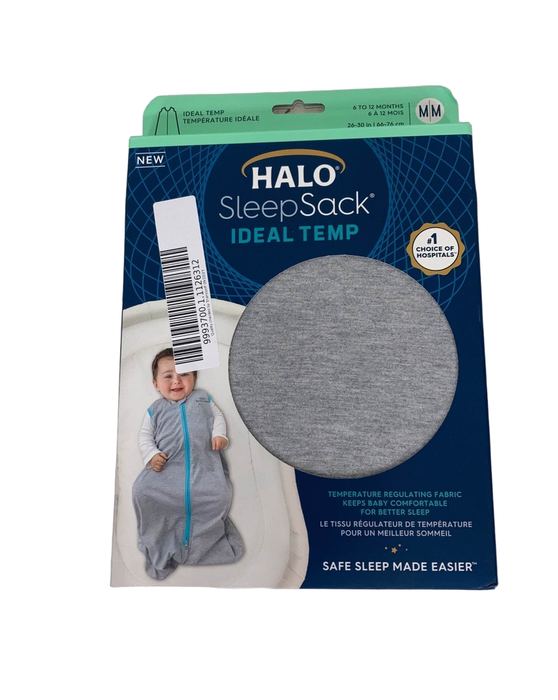 Shop Halo Ideal Temp Swaddle, Medium, Grey/Aqua at GoodBuy Gear