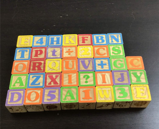 secondhand Alphabet Blocks, 38 blocks