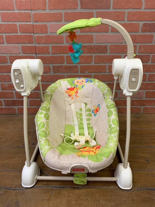 secondhand Fisher Price Space Saver Swing and Seat