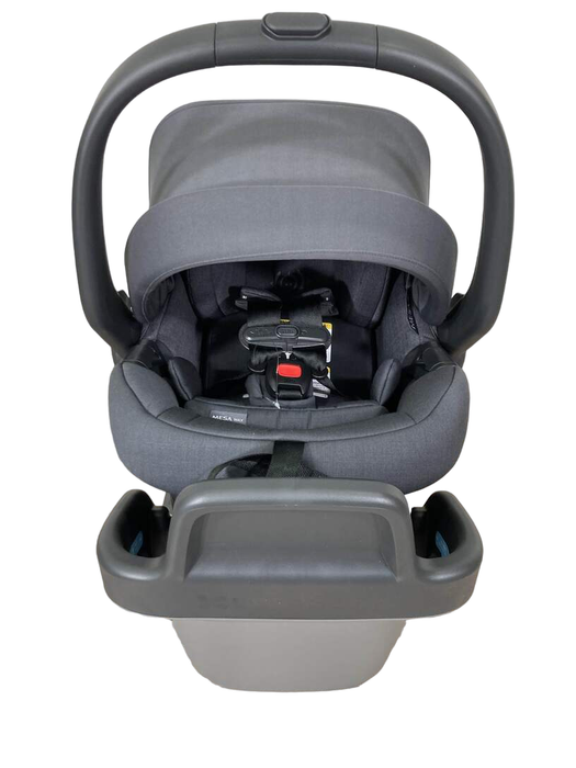 used UPPAbaby MESA MAX Infant Car Seat and Base, 2022, PureTech Greyson