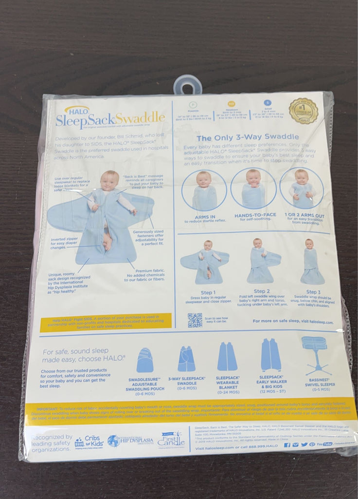 Halo MicroFleece SleepSack Swaddle, Preemie, Pink