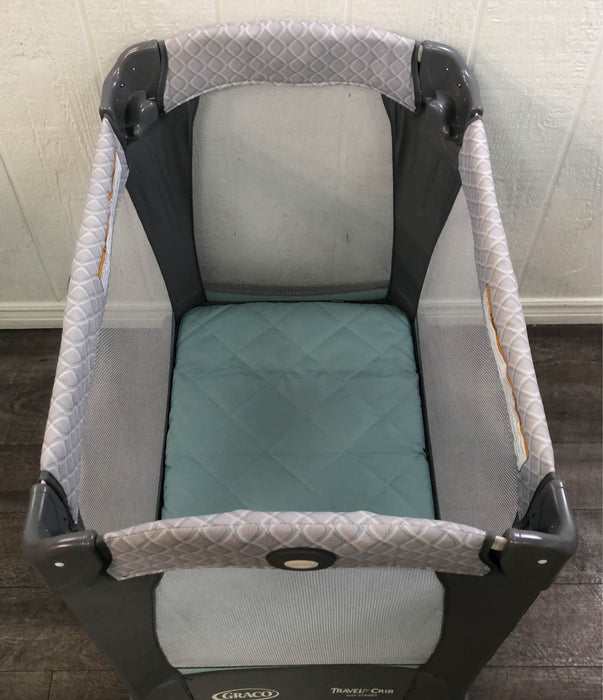 secondhand Graco Travel Lite Crib, With Stages