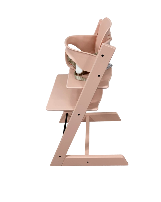 secondhand Stokke Tripp Trapp High Chair With Baby Set, Serene Pink