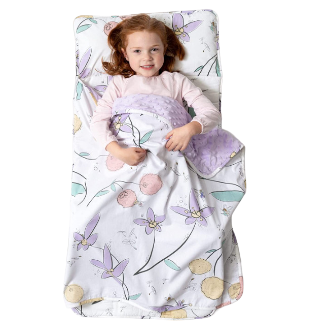 JumpOff Jo Little Jo's Extra Long Nap Mat, Fairy Blossoms