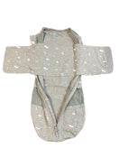 secondhand Happiest Baby Sleepea Swaddle, Small, Graphite Gray Planets