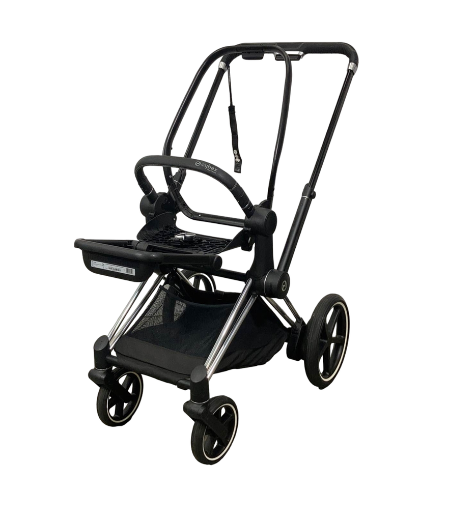 Cybex E-PRIAM Stroller Frame Only, 2019, Chrome With Black Details