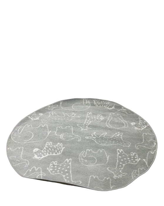 Shop Unique Loom Whimsy Kids Round Rug, Gray, 5’3” at GoodBuy Gear