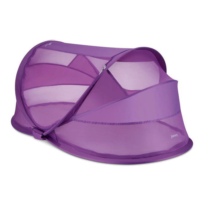 used Joovy Gloo Portable Tent Travel Bed, Sunset Purple