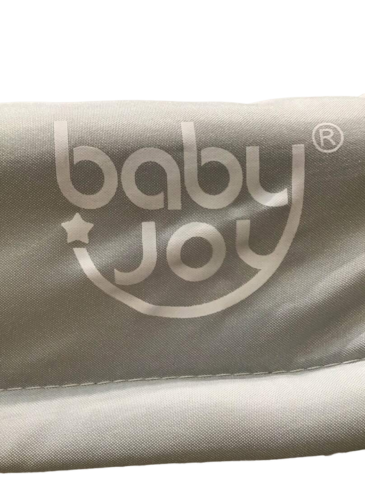 Baby Joy Lightweight Foldable Travel Crib, Silver