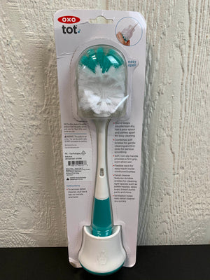 OXO Tot Bottle Brush with Nipple Cleaner and Stand in Teal New