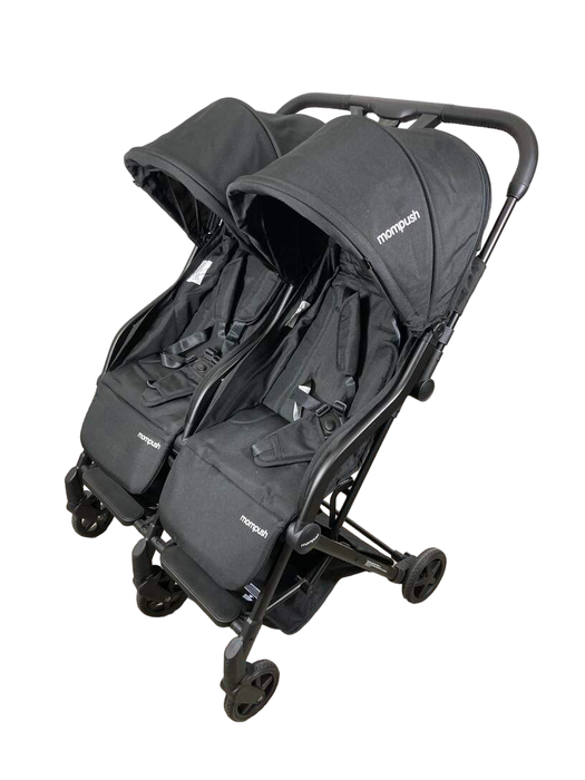 secondhand Mompush Lithe Double Stroller, 2022, Black