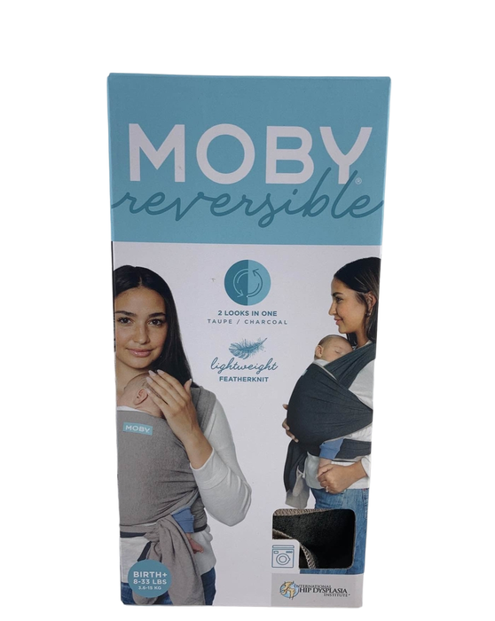 used Moby Reversible Wrap Baby Carrier, Taupe/Charcoal