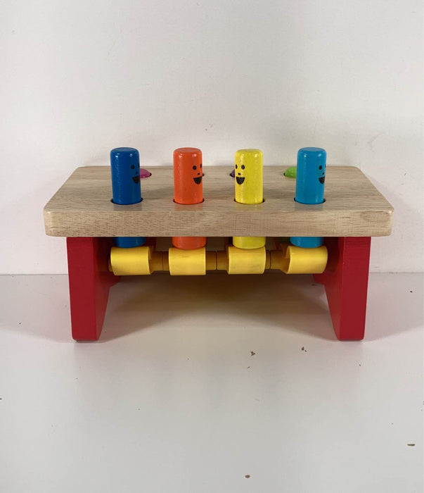 secondhand Melissa & Doug Deluxe Pounding Bench Wooden Toy