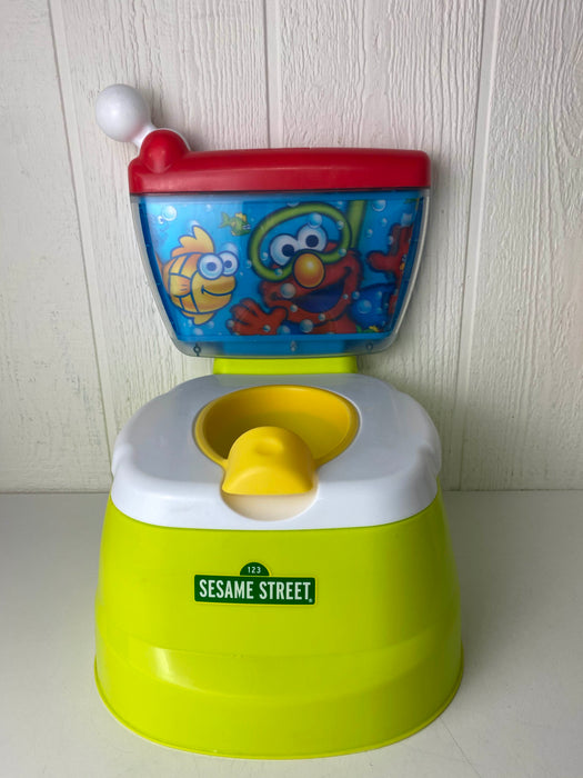 secondhand Kolcraft Sesame Street Elmo Adventure Potty Training Chair With Toilet Seat Adapter