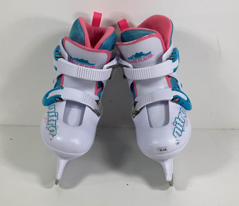 secondhand Lake Placid Nitro Adjustable Ice Skates, -Jr11-13