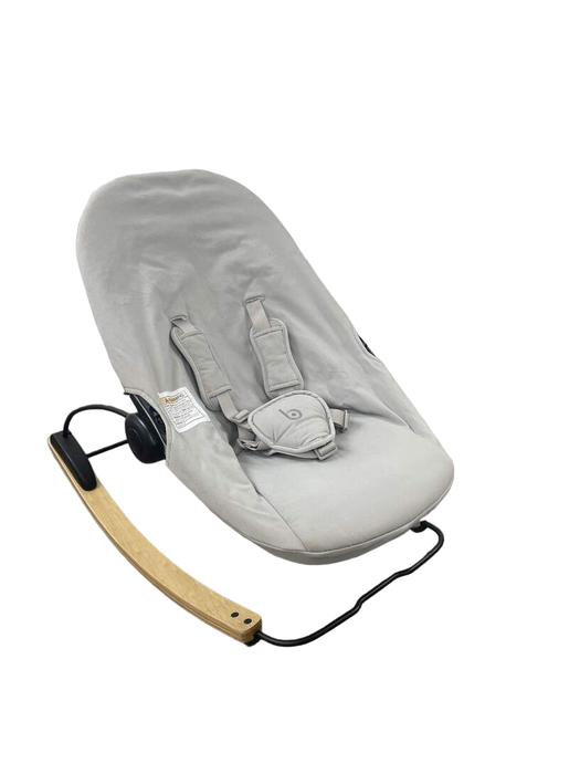 used Bloom Coco Go 3-in-1 Bouncer, Natural Wood, Frost Grey Organic