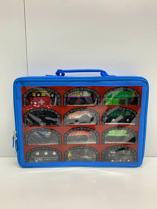 used BUNDLE Magnetic Trains And Vehicles For Wooden Tracks, With Carry Case