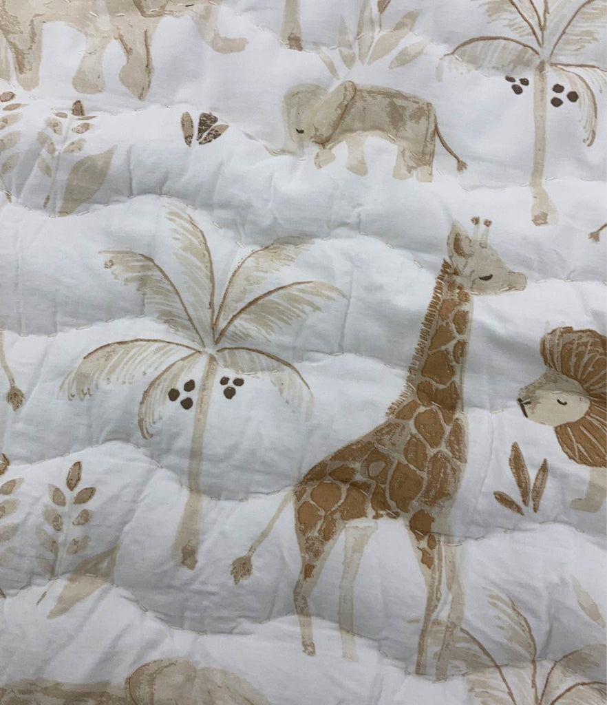 Crane Baby Cotton Quilted Play Mat, Kendi Animals