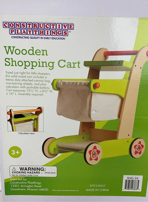 secondhand Constructive Playthings Wooden Shopping Cart