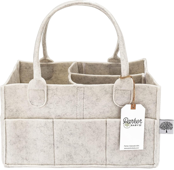 Parker Baby Co. Diaper Caddy, White, Regular