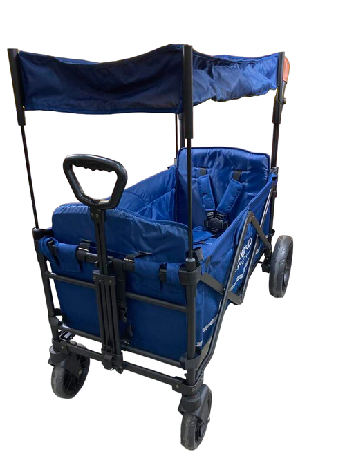 used Wonderfold X2 Push + Pull Double Stroller Wagon, 2022, Sapphire Navy