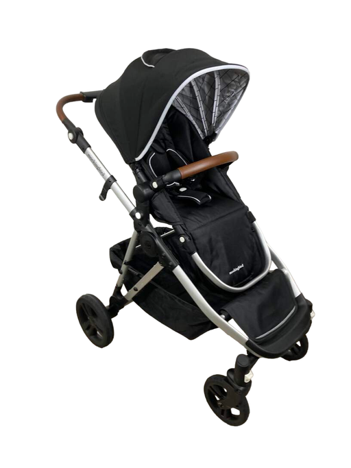 used Mockingbird Single to Double Stroller, 2023, Silver with Penny Leather, Windowpane, Black