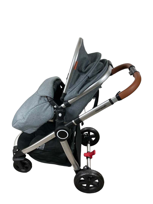 secondhand Mompush Ultimate 2 Baby Stroller, 2022, Grey with Silver Frame