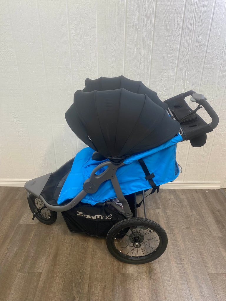 Joovy Zoom X2 Double Jogging Stroller, 2021, Glacier