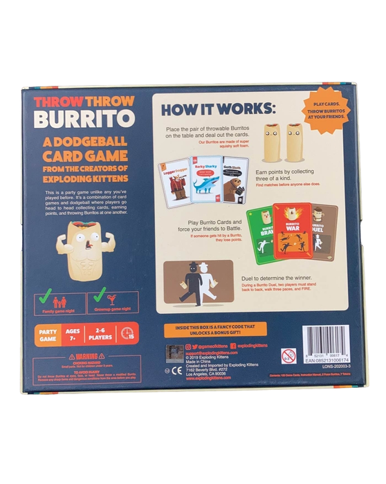 secondhand Exploding Kittens LLC Throw Throw Burrito