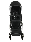 secondhand Mockingbird Single to Double Stroller, 2022, Silver with Black Leather, Watercolor Drops, Black