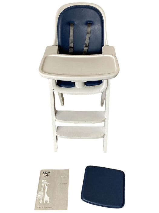 used OXO Tot Sprout High Chair, Navy/White