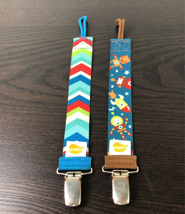 used Ulubulu Pacifier Clips, 2 Pack