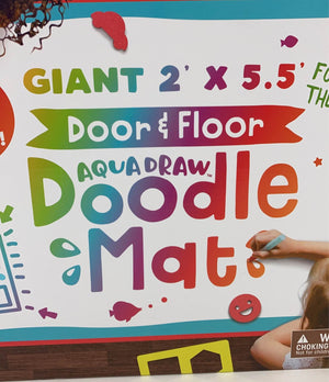 Giant Aqua Draw Door & Floor Doodle Mat With 22 Mess-free Tools