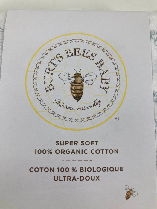 Shop Burt's Bees Baby Organic Cotton Jersey Fitted Crib Sheet, Sky Blue Bees at GoodBuy Gear