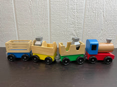 secondhand Melissa & Doug Wooden Farm Train Set